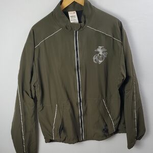 New Balance USMC Marines Physical Training Running Jacket Green Sz M Uni-Sex